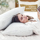GobekUsa Cooling Shredded Sponge Memory Foam Pillow - Medium Firm Support