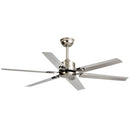 GobekUsa Large 6-Blade Stainless Steel Ceiling Fan for Living Room, Bedroom, Office