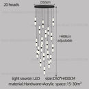 GobekUsa LED Staircase Chandelier Ceiling Living Room Lighting Decoration