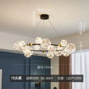 GobekUsa Glass Bubble LED Chandelier: Nordic Art Star Bright Indoor Lighting for Romantic Atmosphere