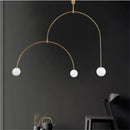 GobekUsa Black & Gold Minimalist Iron Chandelier - Modern Nordic Design Lighting