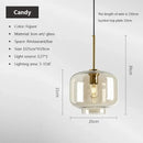 GobekUsa Industrial Glass Pendant Light for Living Room Kitchen Chandeliers