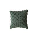 GobekUsa Green Coffee Geometric Tuft Tassel Cushion Cover - Modern Minimalist Embroidered Pillowcase