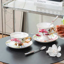 GobekUsa Lily Flower Tea Set with Spoon - High-end Porcelain Cup Saucer Mug