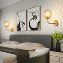 GobekUsa Glass Ball LED Wall Lamp: Gold Nordic Minimalist Sconces Lighting Bedroom Decor Fixtures