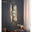 GobekUsa Crystal Wall Lamp: Elegant Post-Modern Light for Dining Living Study Room