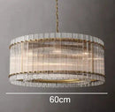 GobekUsa Gold Double Layer Ring Crystal Pendant Light for Bedroom Dining Living Room