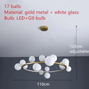 GobekUsa Branching Bubbles Chandelier in Black and Gold for Modern Dining Room