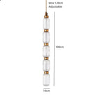 GobekUsa LED Glass Chandelier: Clear Amber Glass, Adjustable Wire 200cm, Modern Lighting Fixtures