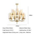 GobekUsa American Lustre Glass Chandelier LED Pendant Light Fixture