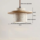 GobekUsa LED Hanging Lamp: Yellow Travertine Japanese Style Pendant Light for Home Decoration