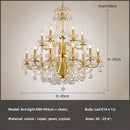 GobekUsa Crystal Pendant Chandelier Foyer Light Luxury Candle Design Led Lamparas