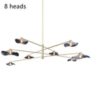 GobekUsa Lotus Leaf Glass Ceiling Chandelier for Bedroom Living Room Hall Lighting