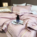 GobekUsa 1000TC Egyptian Cotton Jacquard Duvet Cover Set: Luxury Satin Silky Bedding Collection