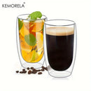 GobekUsa Double Wall Glass Coffee Mugs - Insulated Espresso Glass Cups for Cappuccino Latte Tea Milk