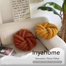 GobekUsa Knotted Ball Grey Throw Pillow for Bed Couch Living Room