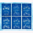 GobekUsa Dirt Bike Patent Blueprint Poster Canvas Wall Art