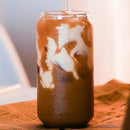GobekUsa Can-Shaped Aesthetic Drinking Glasses Set with Lid and Straw