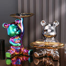 GobekUsa Luxe Bear Doll Figurine Set for TV Cabinet & Wine Cabinet Decor