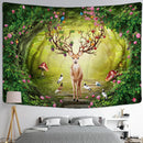 GobekUsa Elk Tapestry Wall Hanging Mystical Starry Sky Home Decor