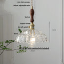 GobekUsa Glass Flower LED Pendant Light, Adjustable Knob Switch, Modern Design