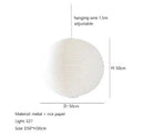 GobekUsa Akari Rice Paper Pendant Lights - Handwoven LED Hanging Lamp for Home Décor