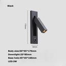 GobekUsa LED Wall Lamp with Switch, USB Port, Rotatable - Bedroom Reading Light