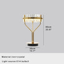 GobekUsa Crystal Table Decor Lamp 3000K E14 Bulb Desk Light for Bedside Office