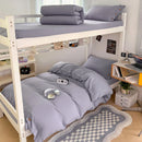 GobekUsa Buttoned Washed Cotton Bedding Set: Soft & Breathable Quilt Cover for Home or Dorm
