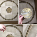 GobekUsa Golden Round Ceiling Chandelier for Bedroom Dining Art Gallery Indoor LED Fixture