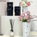 GobekUsa Gemstone Ceramic Vase: Desk Decor, Floral Arrangement, Room Aesthetic