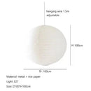 GobekUsa Akari Rice Paper Pendant Lights - Handwoven LED Hanging Lamp for Home Décor