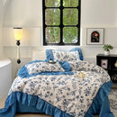 GobekUsa Lace Printed Duvet Cover Set - Elegant, Cozy Bedding for Single & Double Beds