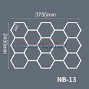GobekUsa Geometric LED Lights for Exhibition Car Detailing Garage Workshop - Polygonal Snowflake Theme