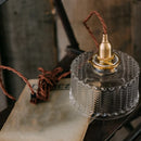 GobekUsa Clear Glass LED Pendant Light Fixture with Copper Socket for Modern Home Decor
