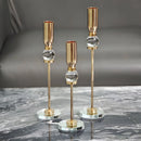 GobekUsa Crystal Glass Candlestick Holder - Elegant Home Décor Accessory