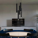GobekUsa Black LED Crystal Staircase Chandelier: Modern Nordic Design, Creative Island Hanging Lamp