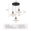 GobekUsa Industrial Ceiling Chandelier for Kitchen Bedroom Restaurant Home, Black/White, 3 Heads