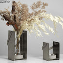 GobekUsa Leather Glass Vase Plant Pot Artificial Flowers Floral Room Decor