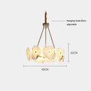 GobekUsa Ivory White Marble Copper LED Ceiling Light Luxury Modern Fixture