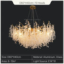 GobekUsa Gold Tree Branch Chandelier: Elegant European Style Pendant Light for Home Decor