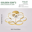GobekUsa LED Ceiling Fan with Remote Control, Modern Silent Lighting Fixture for Bedroom and Dining Room