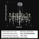 GobekUsa Crystal Chandelier Ceiling Pendant Light for Living Dining Bedroom Home Lighting