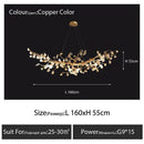 GobekUsa Glass Crystal LED Branches Chandelier Pendant Light - Handmade Kapok Flower Decoration