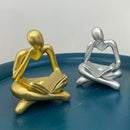 GobekUsa Abstract Resin Book Figurines for Home Office Decor