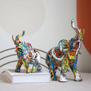GobekUsa Graffiti Elephant Resin Sculpture for Modern Home Decor