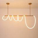 GobekUsa Gold Minimalist LED Pendant Lights for Kitchen Dining Room