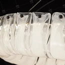 GobekUsa Cloud Glass Chandelier: Luxury Minimalist Copper Light for One Character Restaurant
