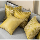GobekUsa Baroque Floral Geometry Jacquard Cushion Covers - European Classical Decor, 45x45cm
