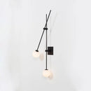 GobekUsa Black Golden LED Glass Ball Wall Sconce for Foyer Bedroom